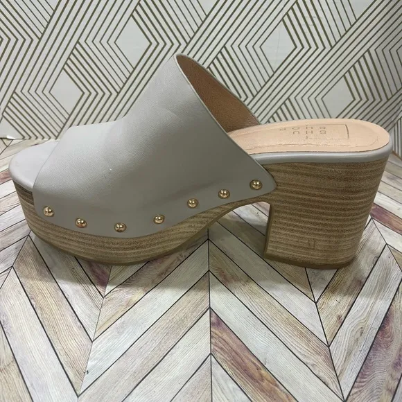 ShuShop Women's Gray Slide Sandals Gina Wedges size 8.5 SB2
