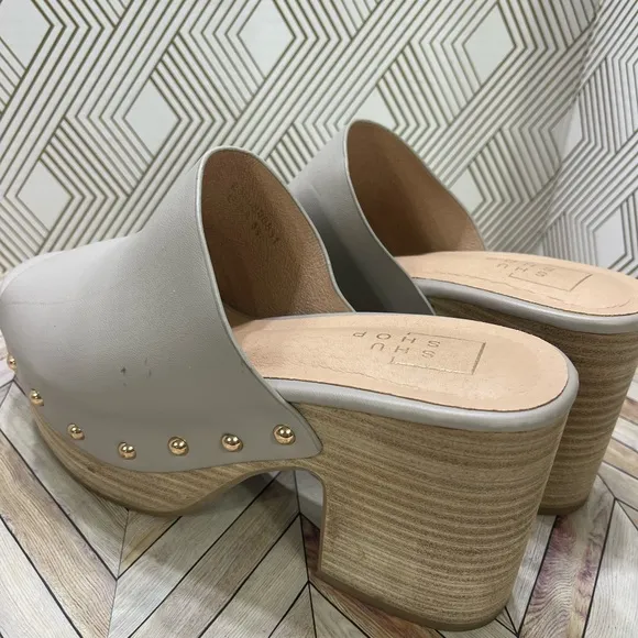 ShuShop Women's Gray Slide Sandals Gina Wedges size 8.5 SB2