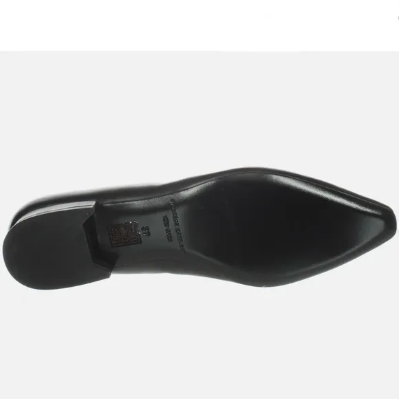 Sigerson Morrison Calida Roccia Loafers Snakeskin Black Leather Flat Shoes 37