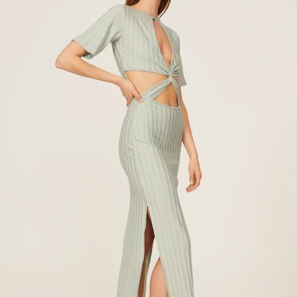 SIMKHAI Philippa Ribbed Dress XS