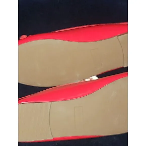 Sincerely Jules Bright Red Bowtie Ballet Flats in size US 8M