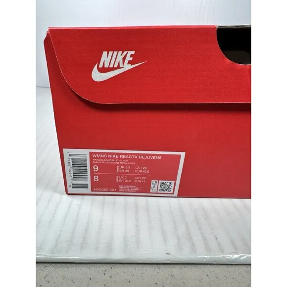 Size 9 Nike Womens ReactX Rejuven8 Pinksicle Slip On Shoe Sneaker HV5062-601 NEW