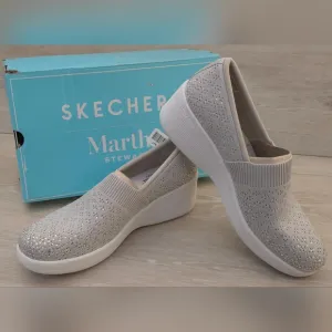 Skechers Martha Stewart Pier Lite Reflection Light Gray Silver Women's 8.5 New