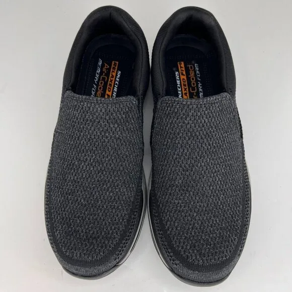 Skechers Mens 65086 Black Relaxed Fit Expected Gomel Size 9 Slip-On Shoes