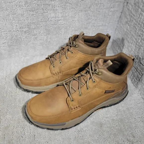 Skechers Respected-Boswell Men's Size 12 US Brown Leather Mid Top Boots 204454