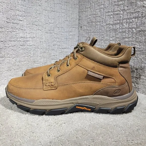 Skechers Respected-Boswell Men's Size 12 US Brown Leather Mid Top Boots 204454