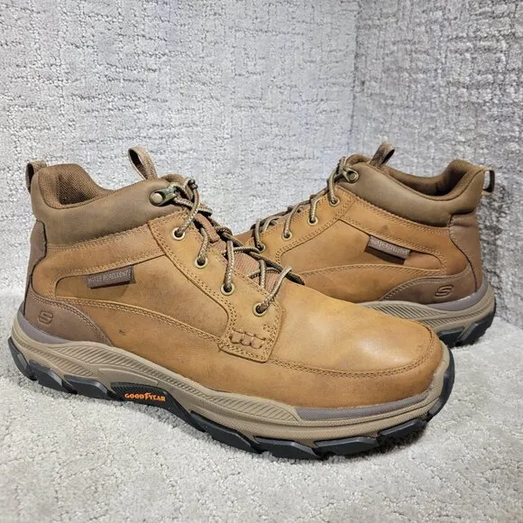 Skechers Respected-Boswell Men's Size 12 US Brown Leather Mid Top Boots 204454