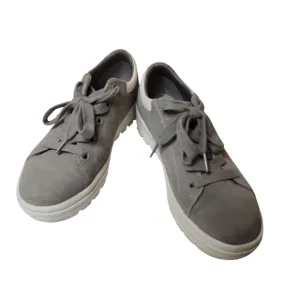 Sketchers Women's Street LA Cleat Back Again Contrast Stitch  Suede Gray Sneaker