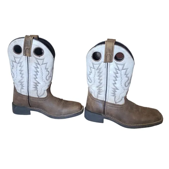 Smoky Mountain Drifter Kids' Leather Western Boots Square Toe Size 2R