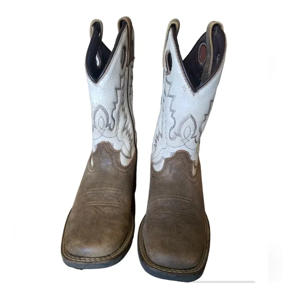 Smoky Mountain Drifter Kids' Leather Western Boots Square Toe Size 2R