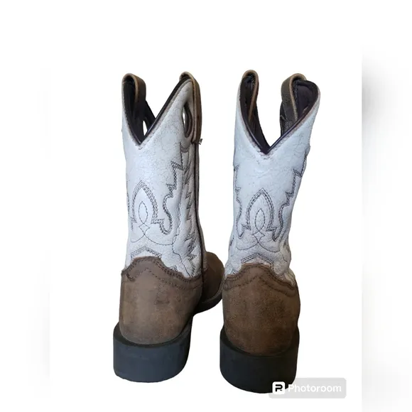 Smoky Mountain Drifter Kids' Leather Western Boots Square Toe Size 2R