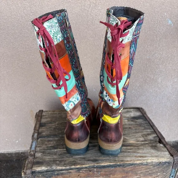 Socofy Bohemian Leather Boots