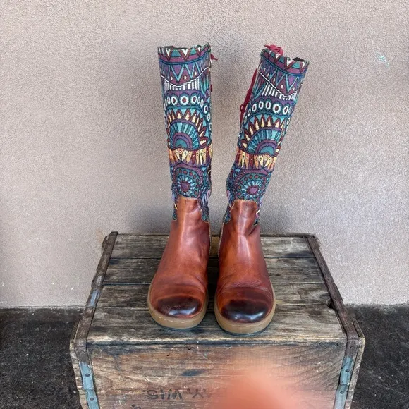 Socofy Bohemian Leather Boots