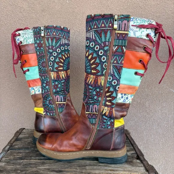 Socofy Bohemian Leather Boots