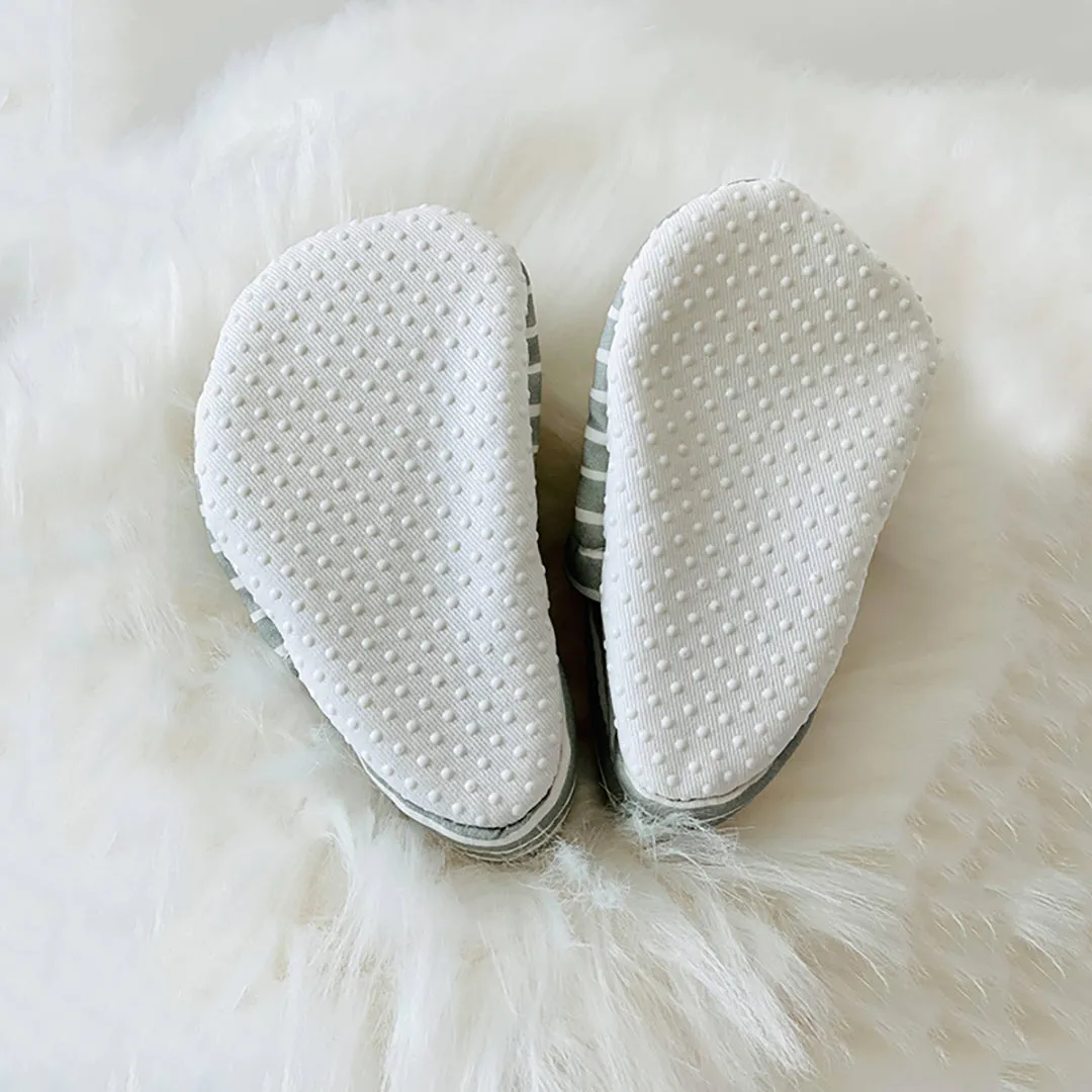 Soft Sole Baby Shoes - Green Stripe