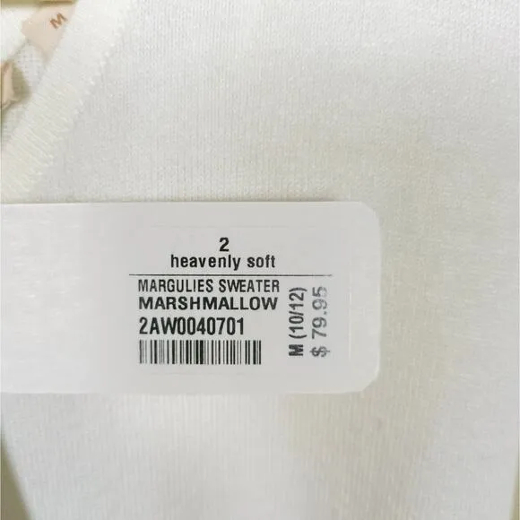 SOFT SURROUNDINGS Margulies Tunic Sweater in Marshmallow Back Zip Women's Medium