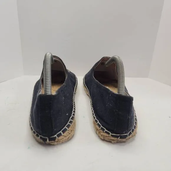 Soludos Womens Black Beige Camera Sunglasses Espadrille Comfort Flats Size 6