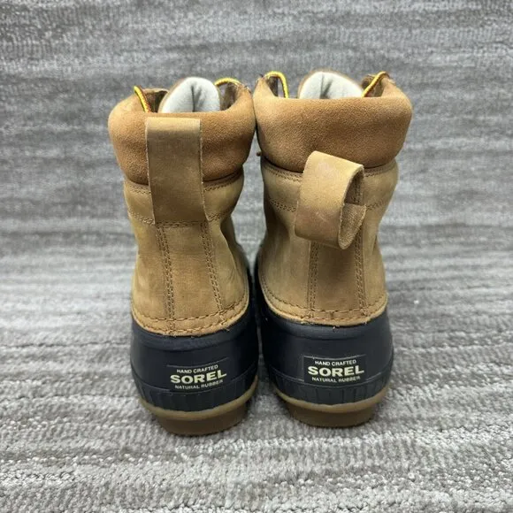 Sorel Cheyanne II NM1704-224 Leather Duck Boots Men's Size 9 Brown Lace
