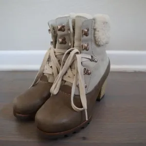 Sorel Jayne Shearling Collar Ankle Boots Size 7