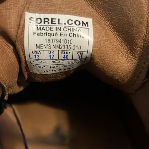 Sorel Men's Black AceWaterproof Leather Chukka Boots, Size 13 191455336070