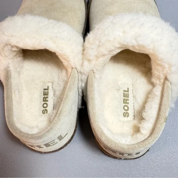 Sorel Nakiska II Shearling-Lined Rubber Sole Slippers US 7