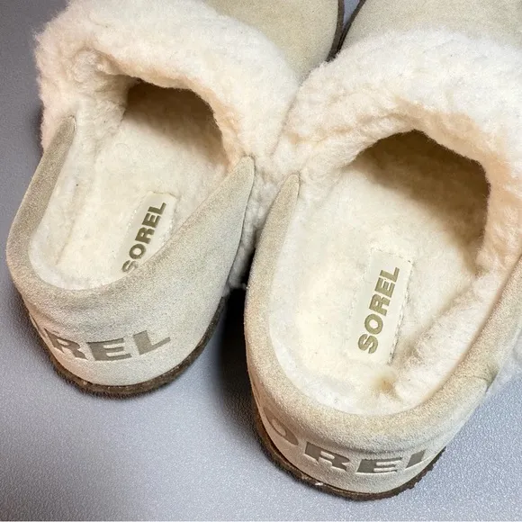 Sorel Nakiska II Shearling-Lined Rubber Sole Slippers US 7