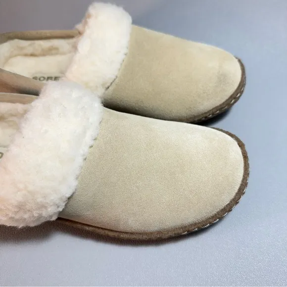 Sorel Nakiska II Shearling-Lined Rubber Sole Slippers US 7