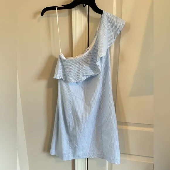 Southern Tide Josephine Seersucker Dress in Boat Blue