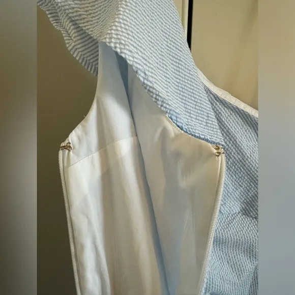 Southern Tide Josephine Seersucker Dress in Boat Blue