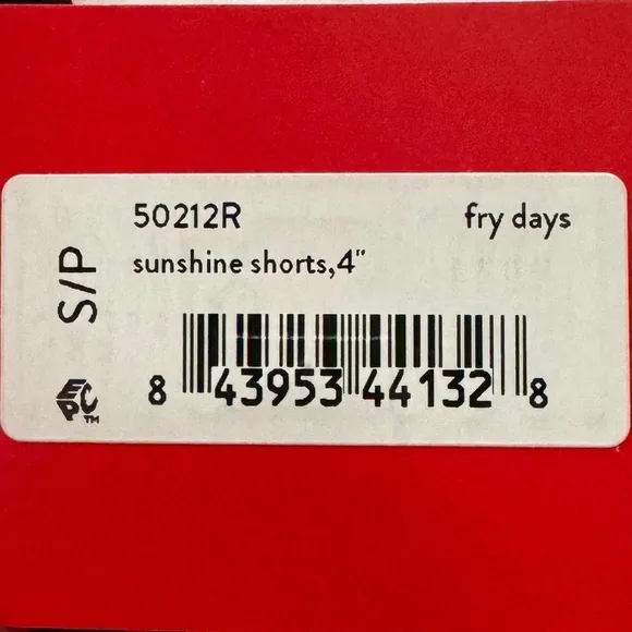 Spanx New Size S Fry Days Sunshine Shorts 4&quot; Inseam UPF 50  French Fries Print