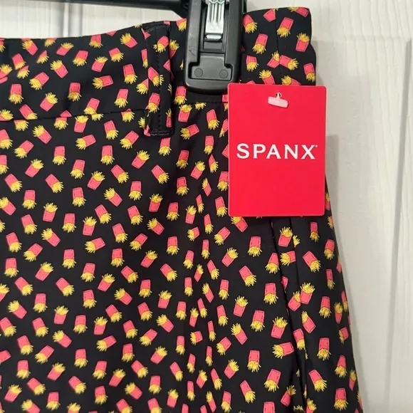 Spanx New Size S Fry Days Sunshine Shorts 4&quot; Inseam UPF 50  French Fries Print