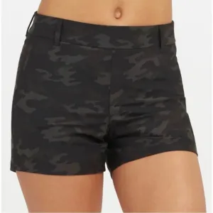 Spanx Sunshine Shorts Pull On 4&quot; UPF 50  Quick Dry in Camouflage Size M
