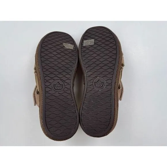 Spenco Memphis Slide Sandals Women 8 EUC‎ Beige Comfort Leather Suede Flats