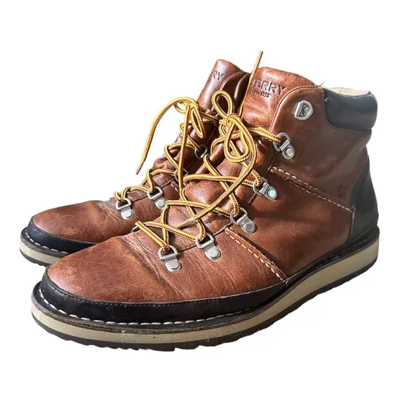Sperry Alpine Hiking Boots Leather Men’s Boots Size 11 Brown Black
