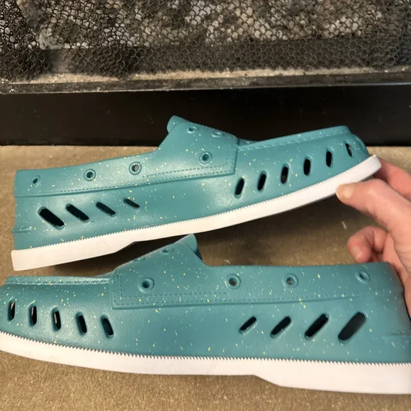 Sperry A/O Float NWB Speckle Teal Boat Shoes Size 13 M Men Rare Color