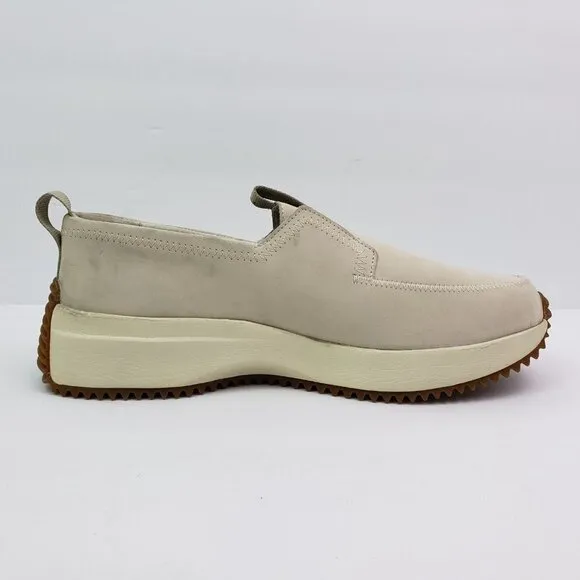 Sperry Boat Runner Mens Size 11.5 Bone Beige Leather Slip On Casual Loafer Shoes