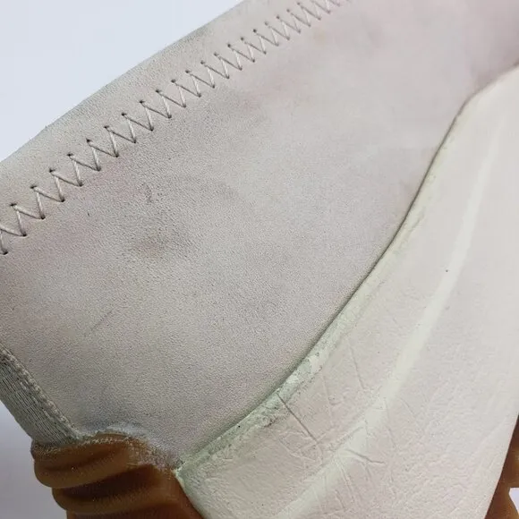 Sperry Boat Runner Mens Size 11.5 Bone Beige Leather Slip On Casual Loafer Shoes