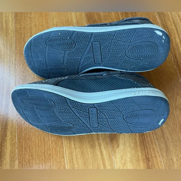 Sperry Boys Gamefish Boat Shoes Blue / Gray Top sider Size 5.5M Slip on Leather