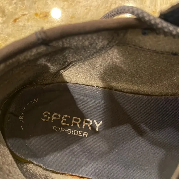 Sperry Boys Gamefish Boat Shoes Blue / Gray Top sider Size 5.5M Slip on Leather