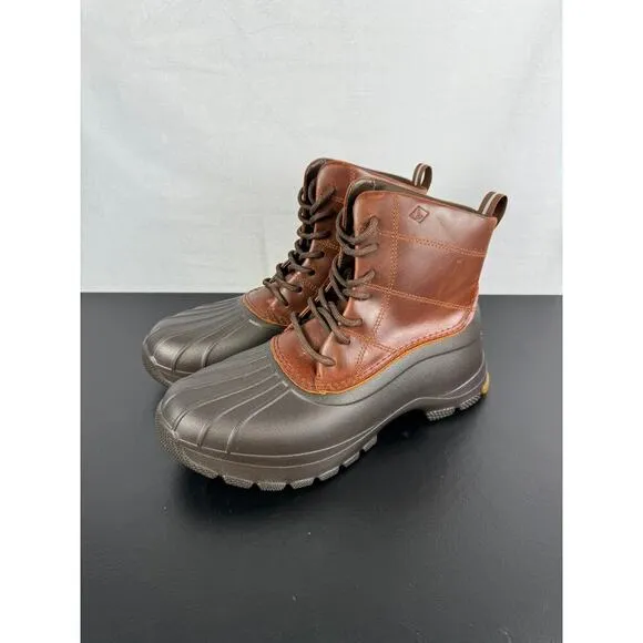 Sperry Duck Float Brown Leather Boots NEW Men's Size 8