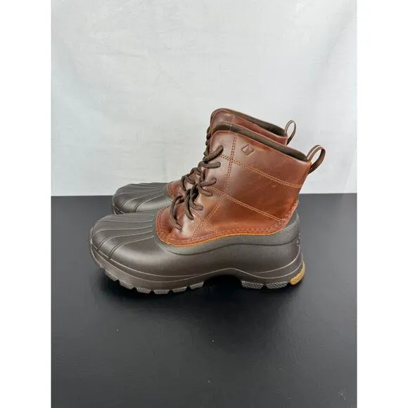 Sperry Duck Float Brown Leather Boots NEW Men's Size 8