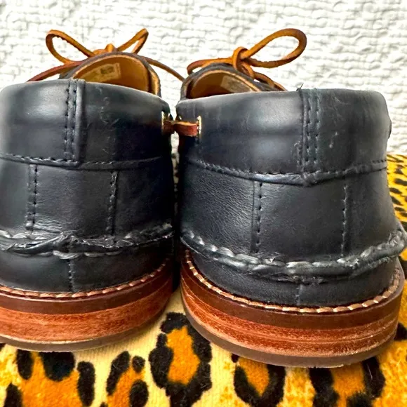 Sperry Gold Cup A/O 2-Eye Leather Sole Men's Shoes in Wild Blue Sz 11.5