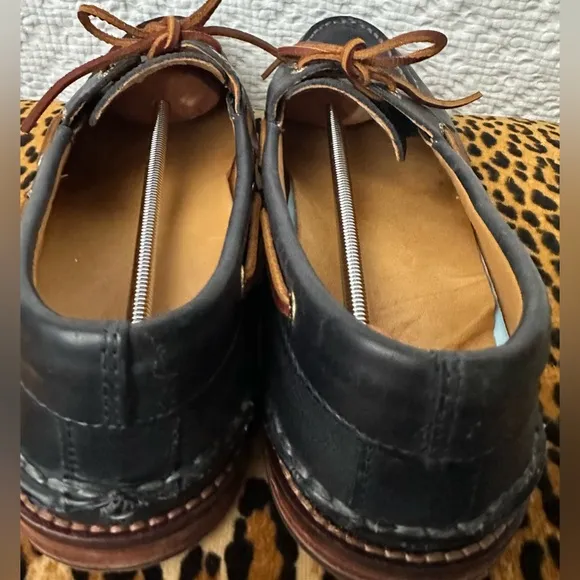 Sperry Gold Cup A/O 2-Eye Leather Sole Men's Shoes in Wild Blue Sz 11.5