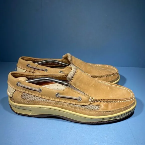 Sperry Intrepid Men's Size 10M Shoes Tan Leather Slip On Boat Shoes 0852822