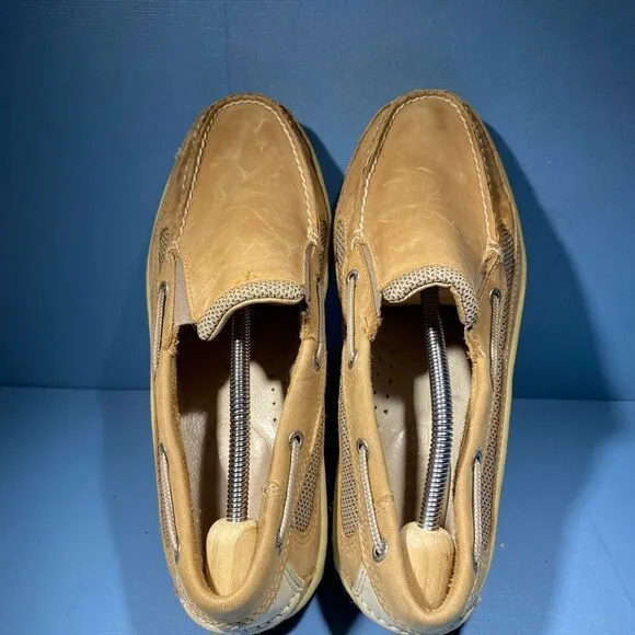 Sperry Intrepid Men's Size 10M Shoes Tan Leather Slip On Boat Shoes 0852822