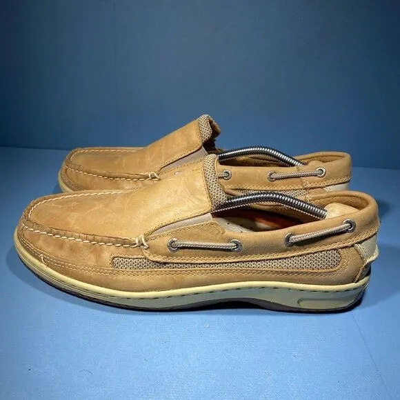 Sperry Intrepid Men's Size 10M Shoes Tan Leather Slip On Boat Shoes 0852822