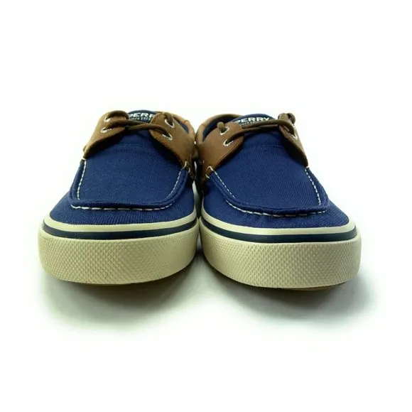 Sperry Men's Halyard 2-Eye Leather Navy Slip On Boat Shoes STS22766 Size 8 Wide