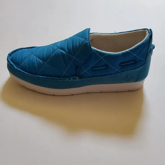 Sperry Men’s Moc Sider Quilt Nylon Slip On Shoe Blue Microfleece Cozy New