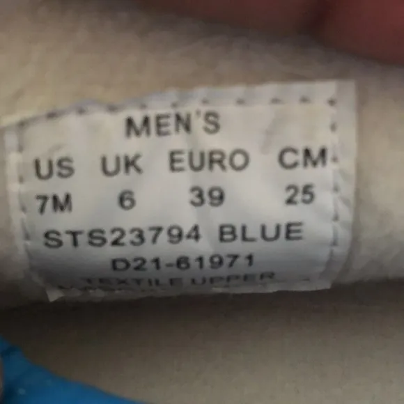Sperry Men’s Moc Sider Quilt Nylon Slip On Shoe Blue Microfleece Cozy New
