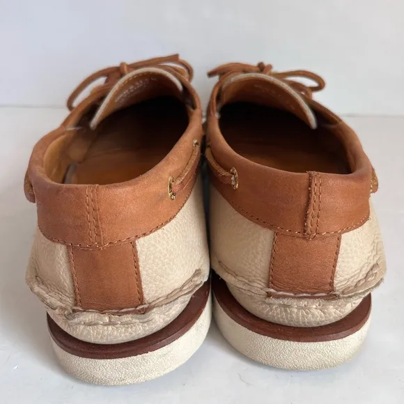 Sperry Mocassin US 11.5 M Gold Cup 2 Eye Men's Boat Shoes Tan Two-toned